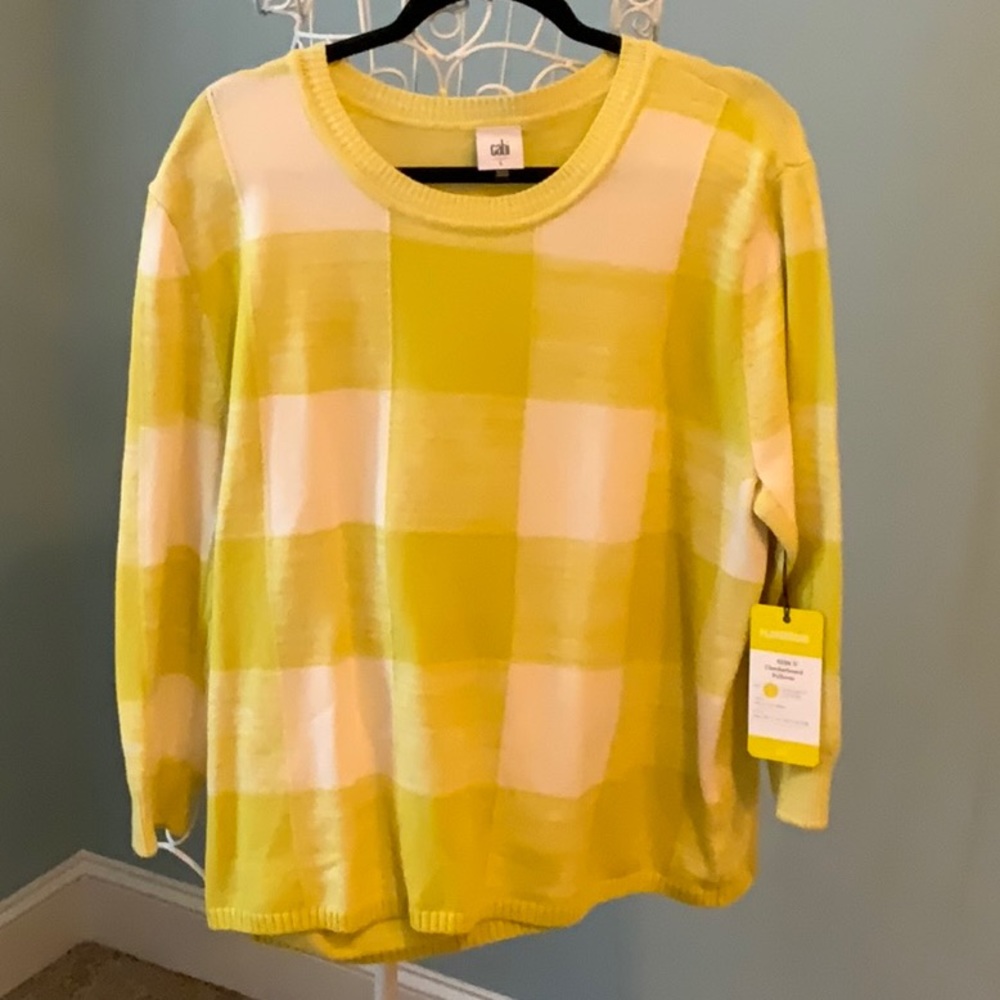 Cabi Checkerboard Pullover, NWT